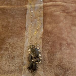 Black Synthetic Diamond  Neckace with Earirings